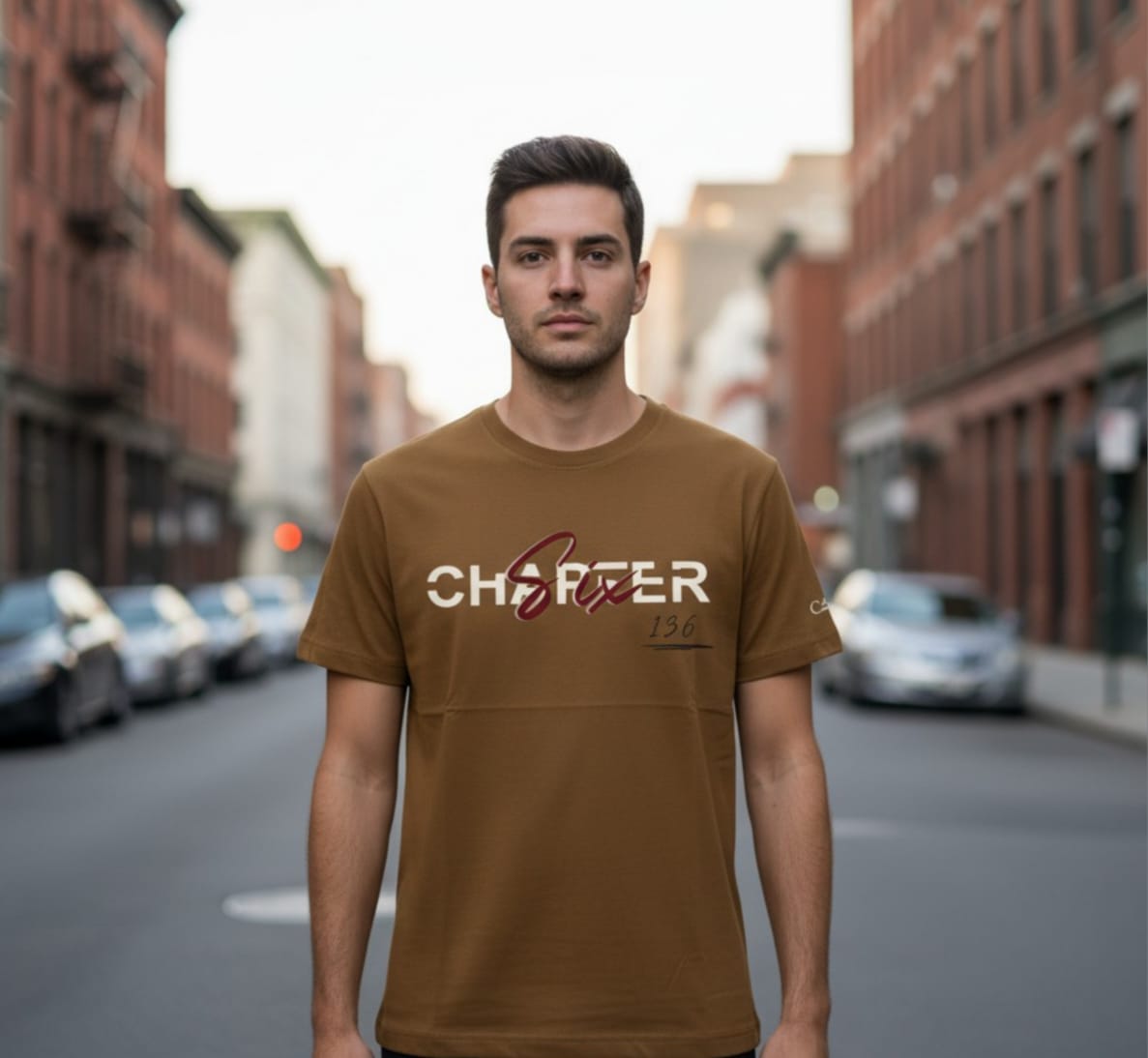 Chapter 6 Printed Brown T-Shirt Premium Cotton (220 GSM)